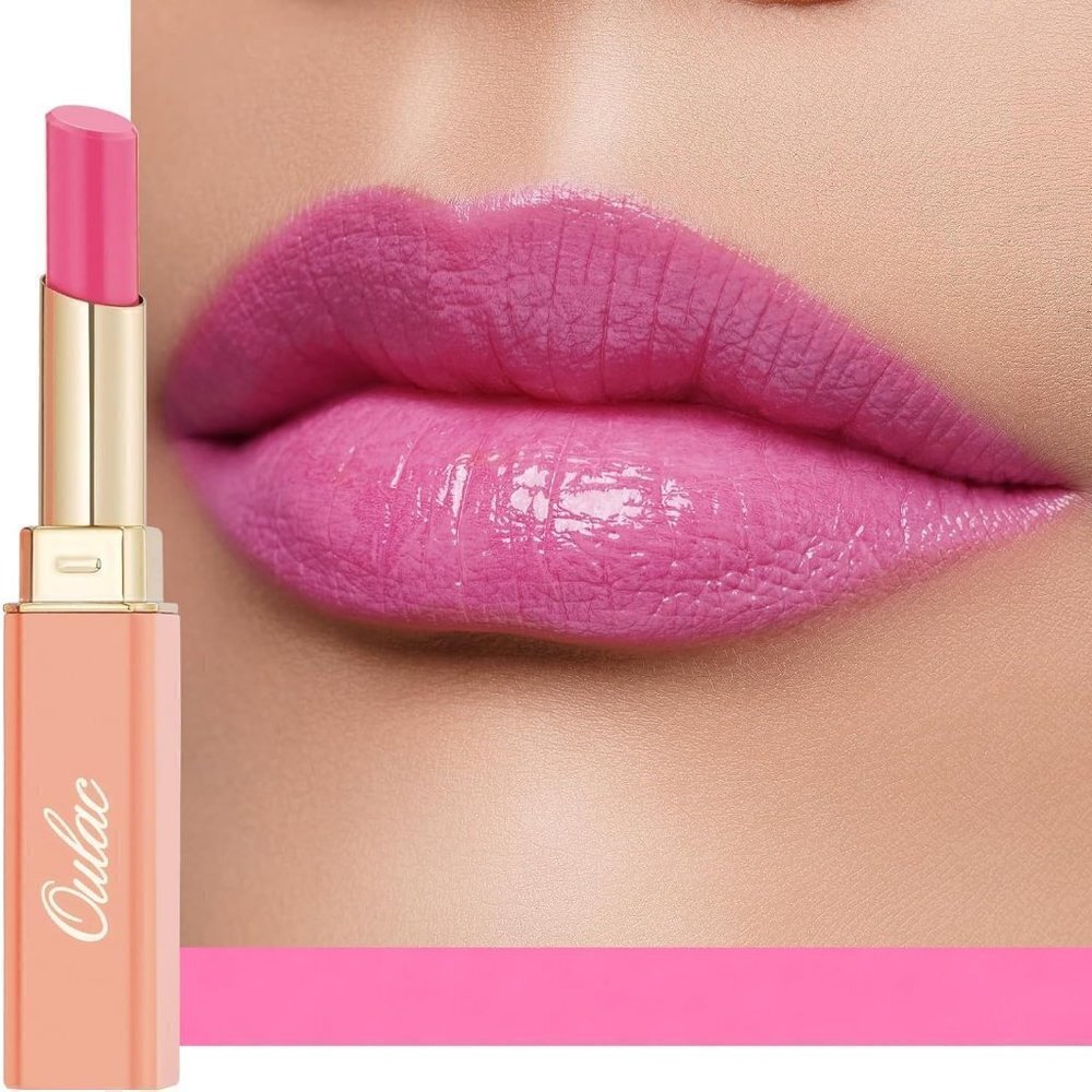 Oulac Pink  Moisture Shine Hydrating Lipstick Tinted Lip Balm She Pop (06)